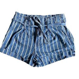 American Eagle Super Hi-Rise Railroad Striped Shorts